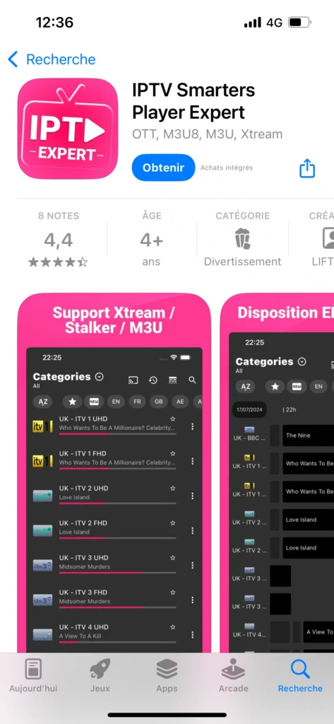Installer IPTV Smarters Player Expert sur l'App Store