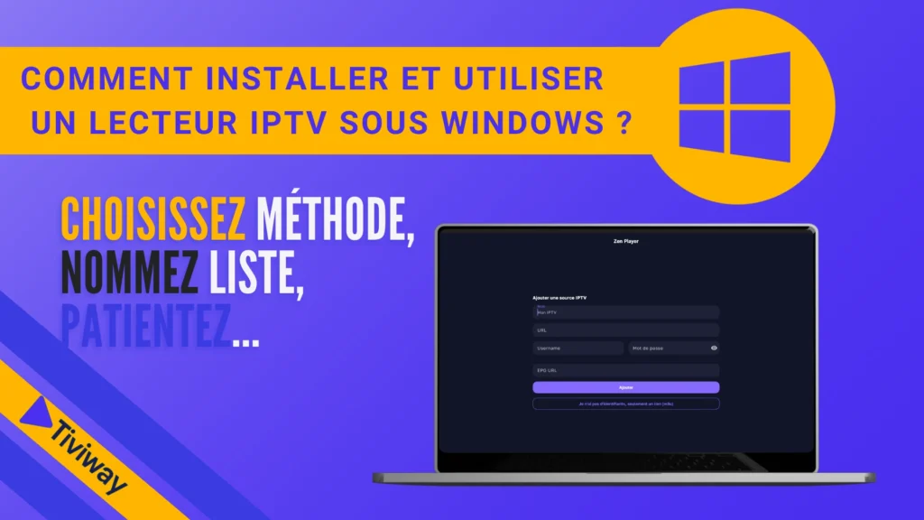 Chosir m3u ou Xtream, ajouter liste iptv