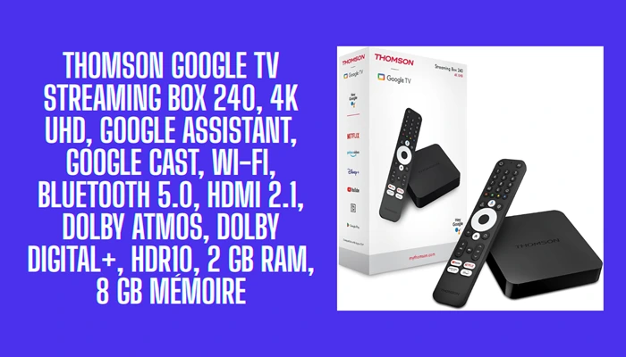 THOMSON Google TV Streaming Box 240, 4K UHD
