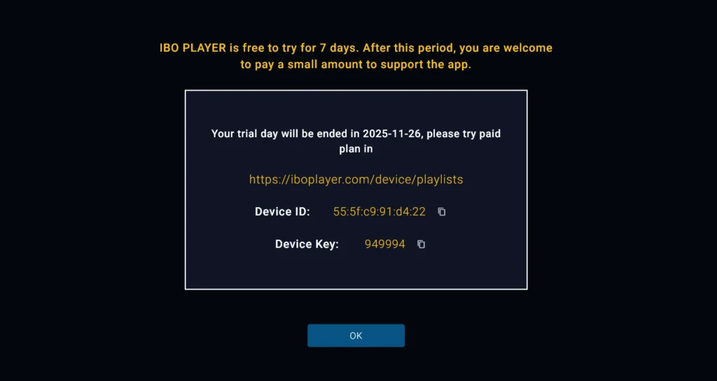 mettre à jour le compte IPTV
