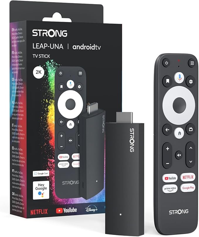 STRONG Leap-UNA Stick De Streaming Box Android TV, Wi-FI