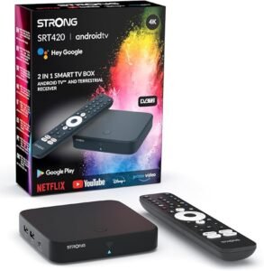 STRONG SRT420 Streaming Box Android TV 4K avec Port Ethernet