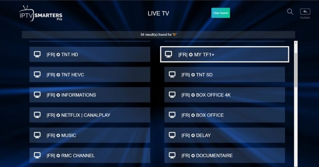 iptv francais sur iptv smarters pro